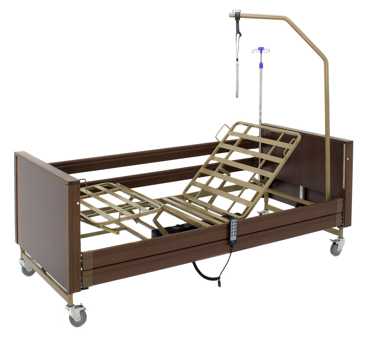 Изображение Кровать многофункциональная медицинская электрическая с регулировкой высоты КМР-14 коричневый